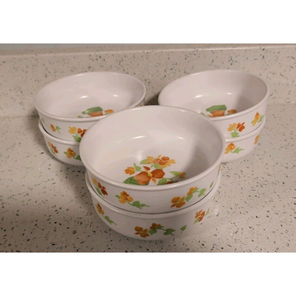 Noritake Progression Happy Days Bright Floral Set of 6 Cereal Bowls 5 1/2"